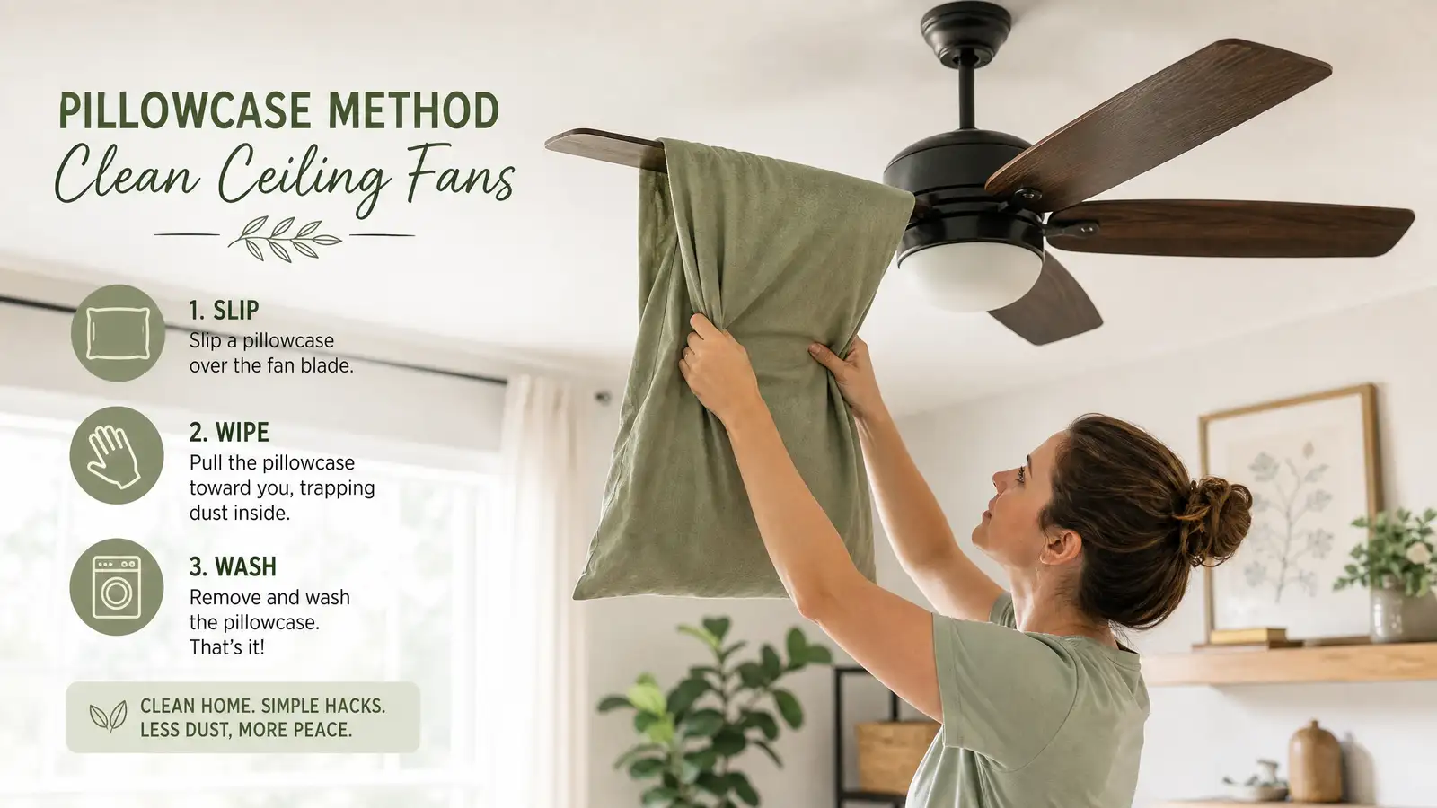 How to Clean Ceiling Fans Without Dust Raining Down on Everything