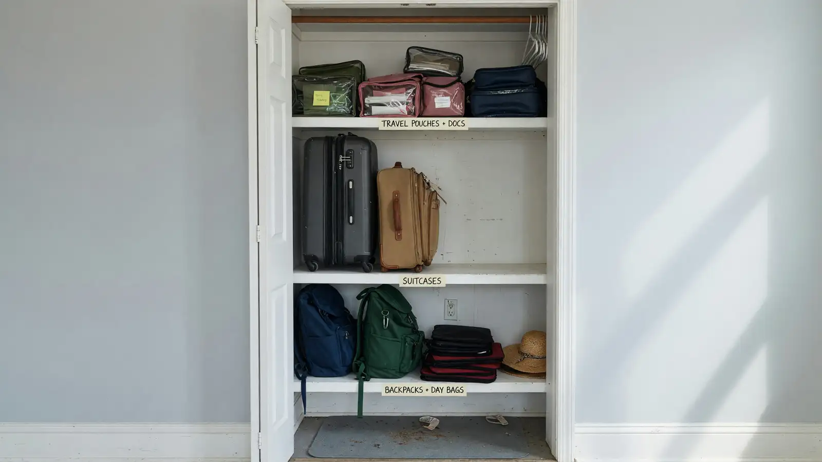 Luggage and Travel Gear Storage: How to Organize Suitcases, Backpacks, and Travel Accessories Without Wasting Space
